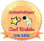 OnlinePetStore Cool Website Award