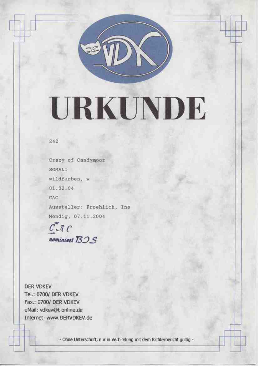 Urkunde