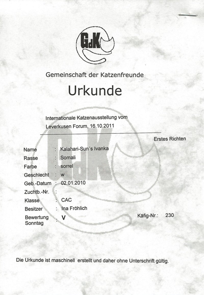 Urkunde