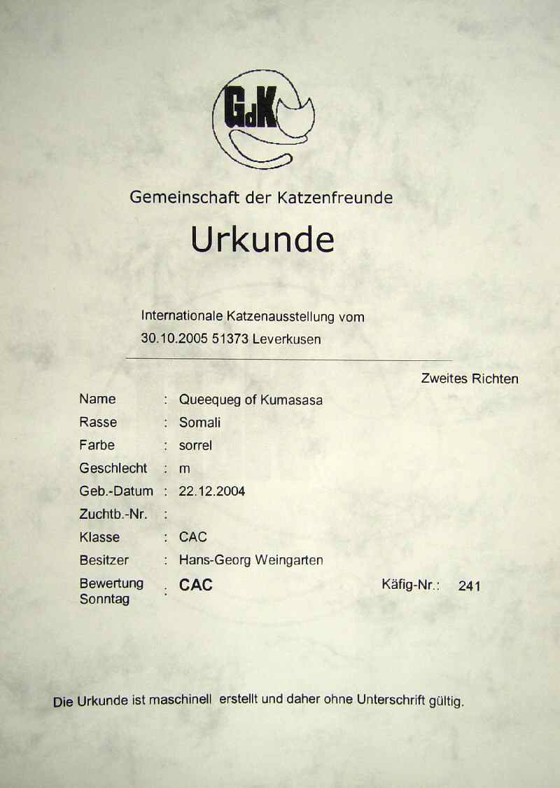 Urkunde