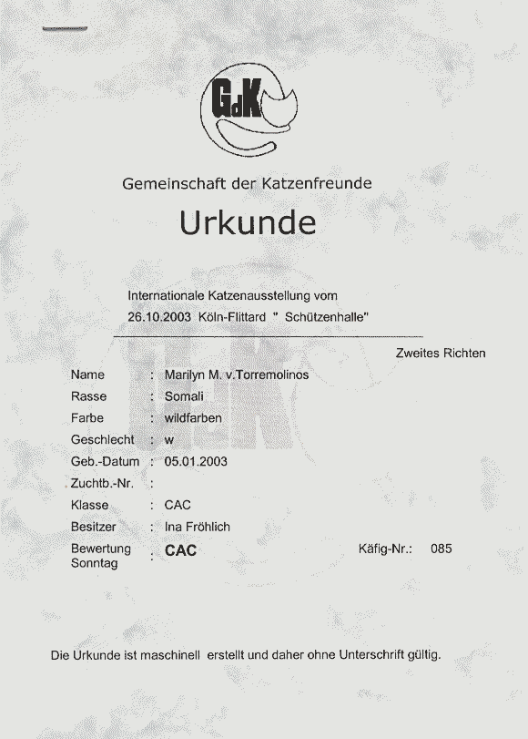 Urkunde