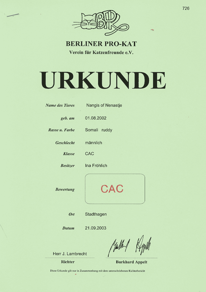 Urkunde