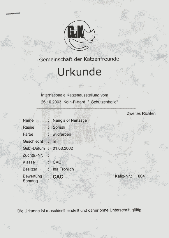 Urkunde