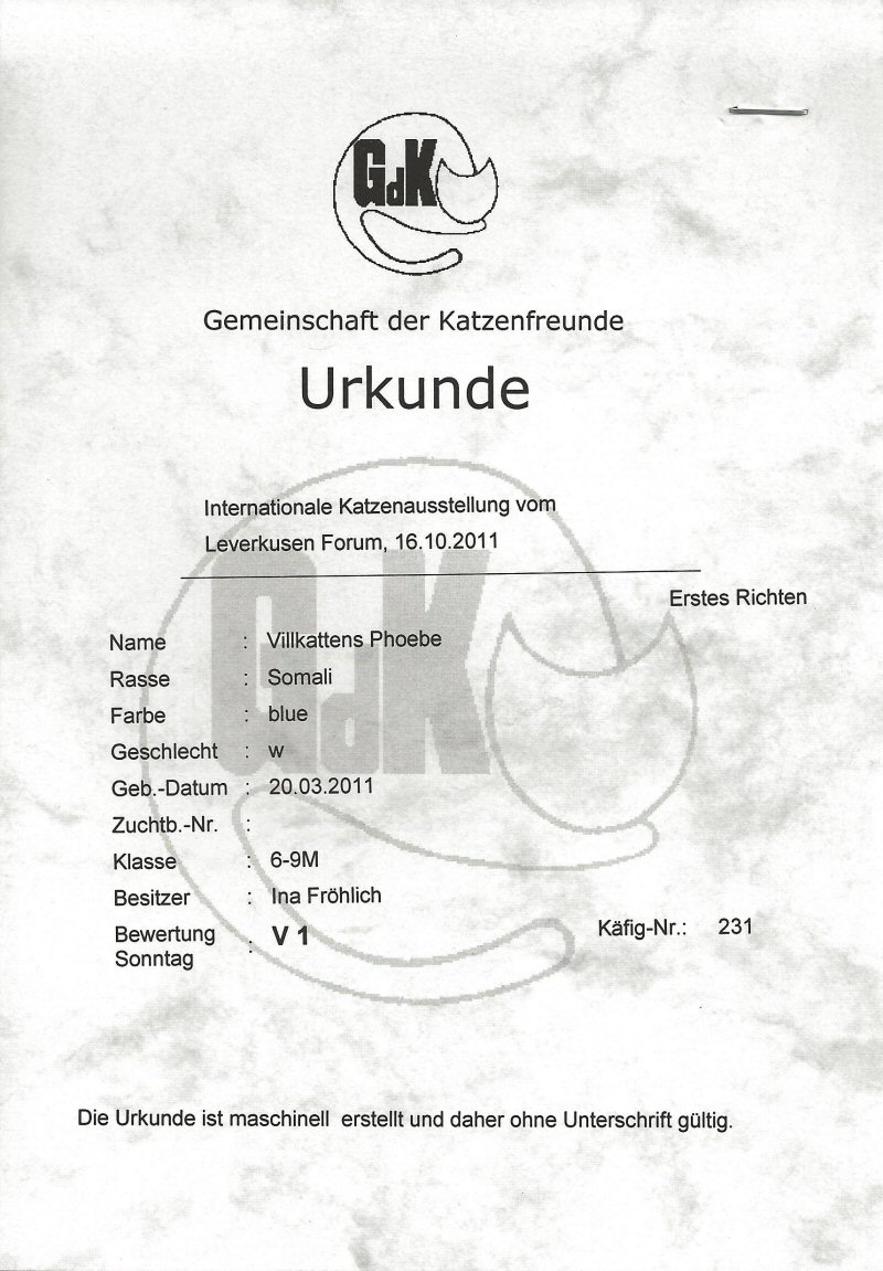 Urkunde