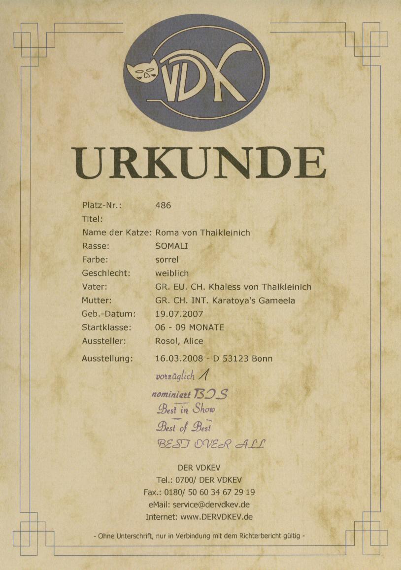 Urkunde